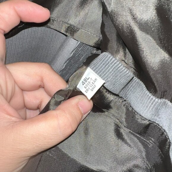 Vtg 1970s H Bar C Hi Sierra Gray Corduroy 2 Button Blazer w/ Suede Elbow Sz 48L - Picture 6 of 8